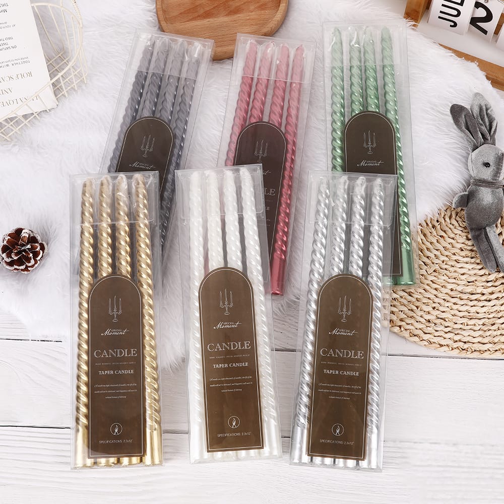 European Colorful Thread Candles - Image 2