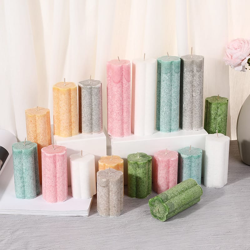 Handmade Colors Cylindrical Candles - Image 2