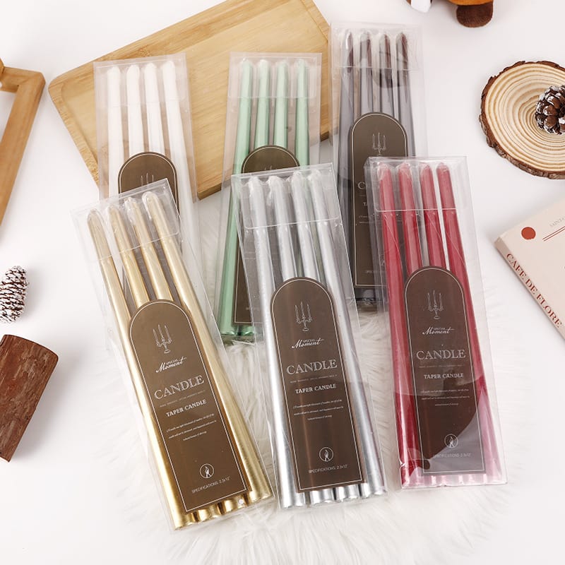 European electroplated colors candles - Image 2